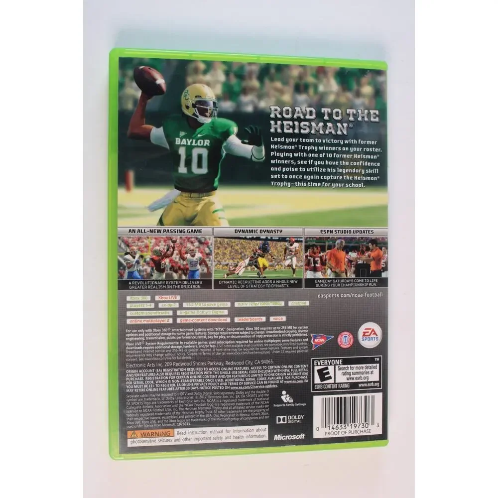 NCAA Football 13 (Microsoft Xbox 360) Authentic, Tested/Works Great